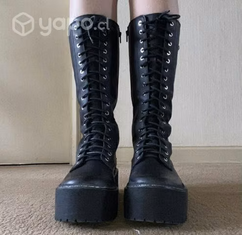 Bota larga cuero 100%