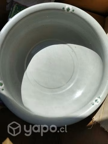 Antiguo lavatorio grueso enlozado diseños vintage