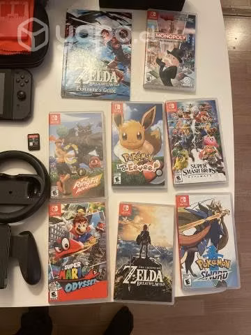Nintendo Switch + 8 Juegos, 2 controles, ring fit - Imagen 2