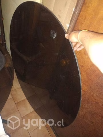 Parte de arriba mesa de vidrio templado negro