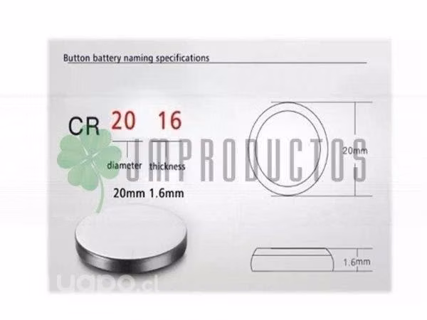Pilas Cr-2016 Control Reloj Pack 5 Pilas X10 PACK