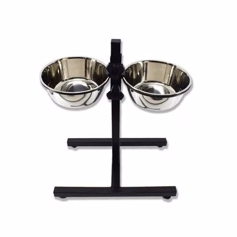 Set Platos Ajustable Para Mascota de Metal