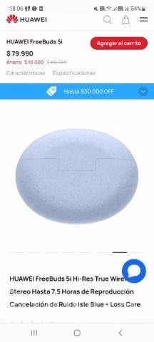 Audifonos Huawei free buds i5 bluetooth