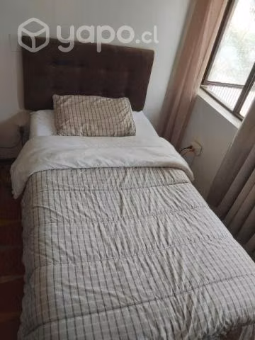 Cama americana ,respaldo, 1.5 plazas, almoha