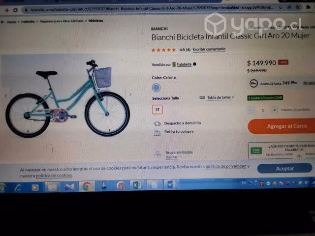 Bicicleta Bianchi Classic Girl 20