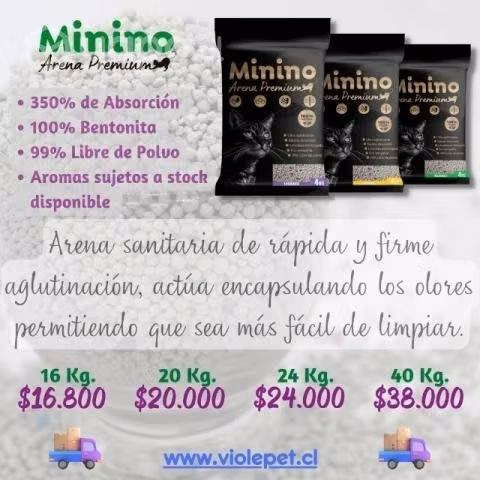 Minino arena sanitaria aglutinante premium