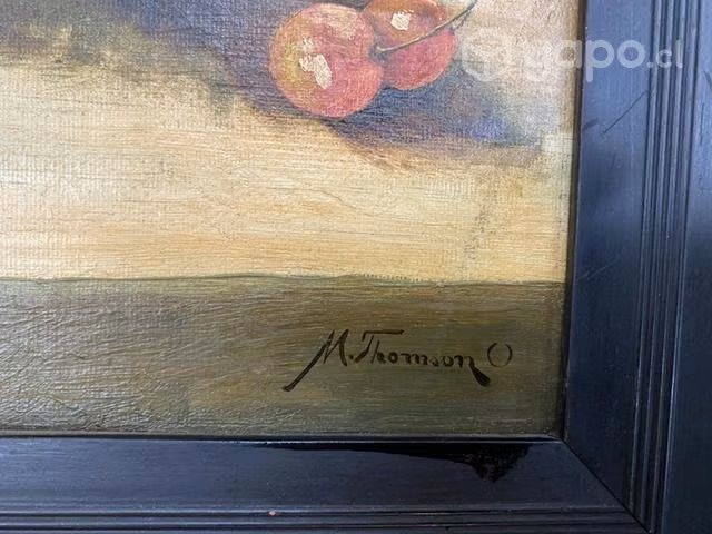 Antiguo cuadro pintura Chilena Manuel Thompson