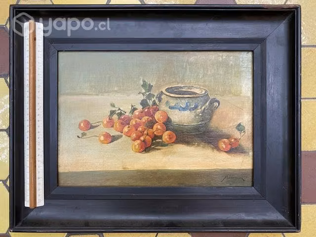 Antiguo cuadro pintura Chilena Manuel Thompson