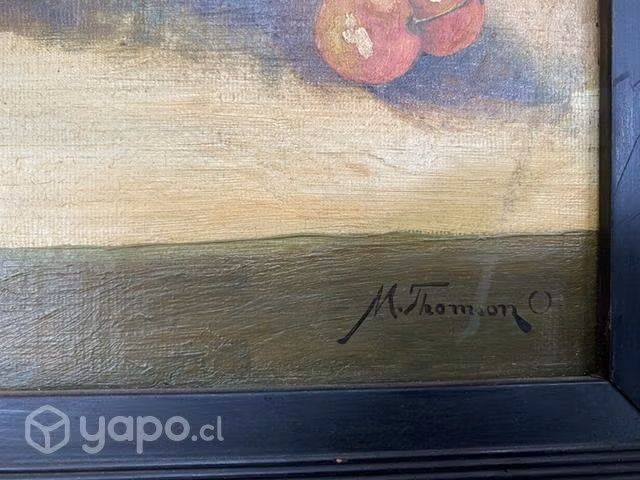 Antiguo cuadro pintura Chilena Manuel Thompson