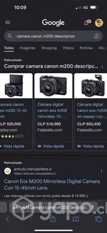Cámara Canon eos m200