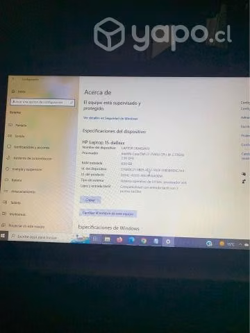 Notebook computador Hp Laptop 15-da0xxx - Imagen 6