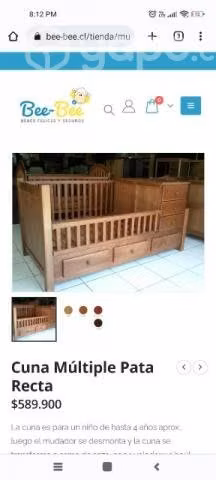 Cuna, cama nido beebee una plaza
