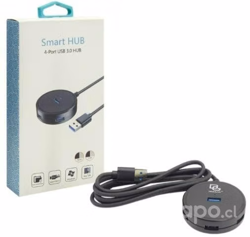 HUB Con 4 USB 3.0, Con Cable De 120Cm - Imagen 2