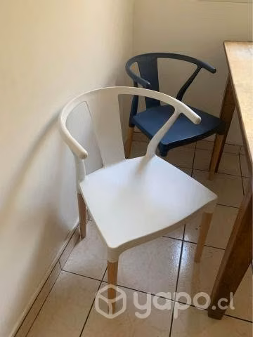4 Sillas PP y Madera Colores - Imagen 2