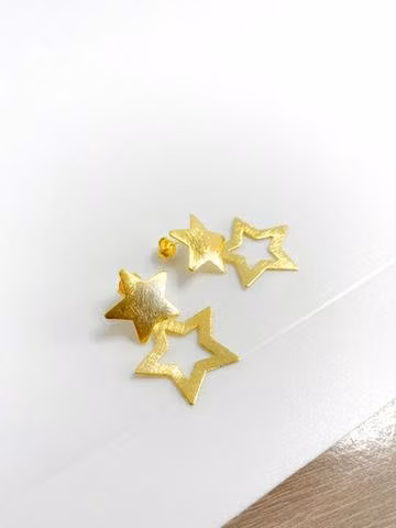 Aros enchape de oro - Imagen 1