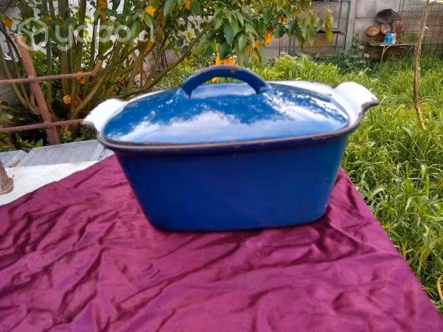 Antigua olla fierro fundido enlosada - Imagen 6