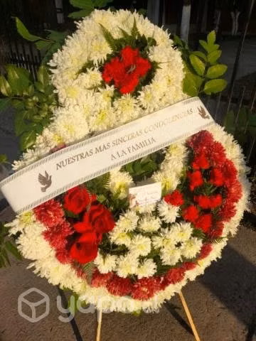 Corona de flores para funeral condolencias