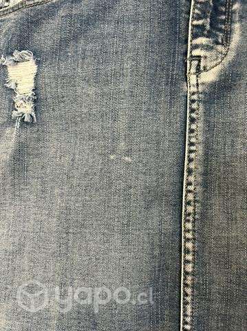 Mini De Jeans Semi Elástica Forever 21 Talla 36 - Imagen 3
