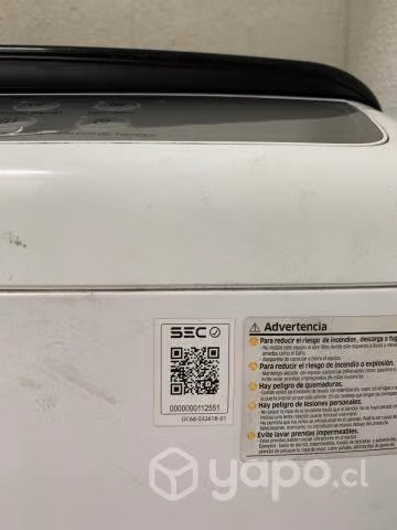 Lavadora samsung 9kg carga superior