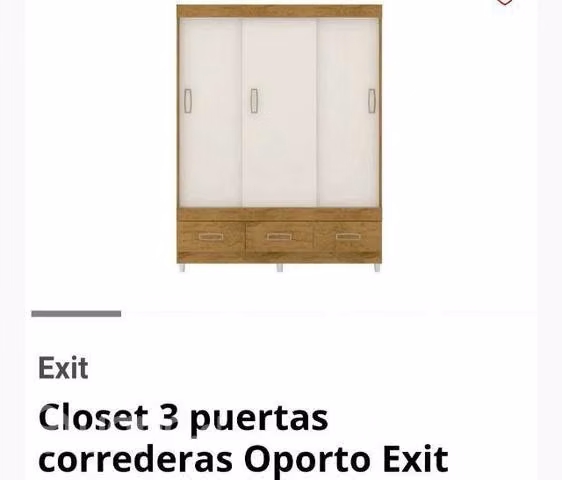 Mueble closet 3 puertas y 3 cajoneras nuevos