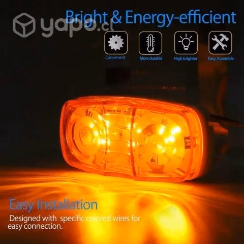 Foco Luz Lateral Posición 12v 2 Ampolletas 5w Por