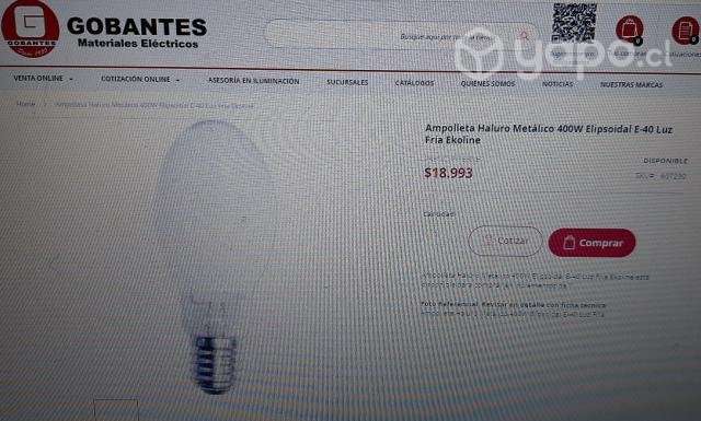 Ampolletas philips hpl-n rosca base e-40 de 400w n - Imagen 3