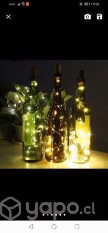 Botellas Decorativas con luces.