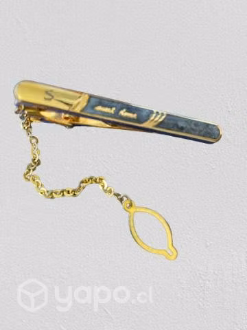 Clip, alfiler de corbata. 24 kgf. con cadena