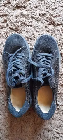 Zapatillas negras cuero nacional - Imagen 3