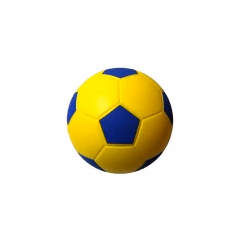 Balón Esponja Pu Fútbol 8″ Amarillo/Azul