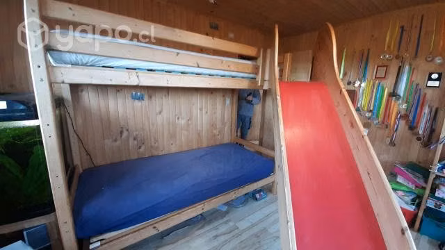 Camarote nido aleman con escalera y resbalin