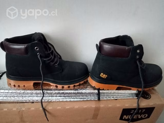 Botines nobuck, nuevos, forrados, negros, talla 41
