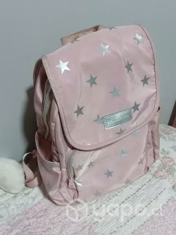 Mochila rosada con estrellas - mochila escolar