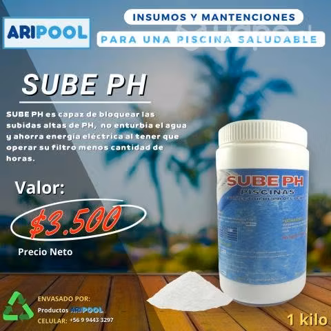 Productos de Limpieza para Piscinas. Sube PH