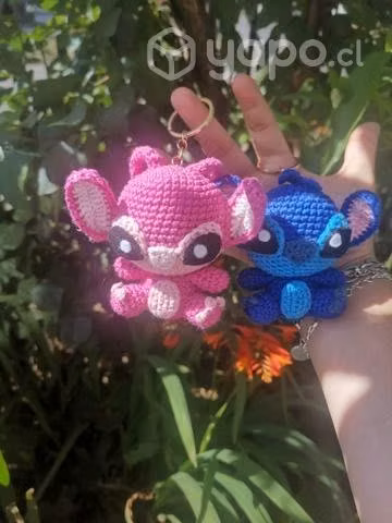 Llaveros de Stitch y Angel