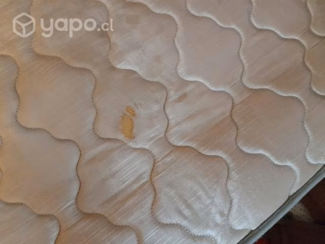 cama de 2 plazas de madera, + colchon