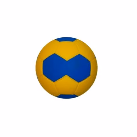 Balón Esponja Pu Handball 6″ Amarillo/Azul