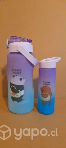 Botellas para agua 2litro y una de 500cc