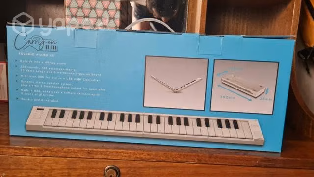 Teclado midi plegable & audifonos de productor