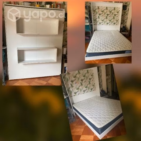 Cama pegable con colchón