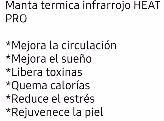 Manta sauna infrarrojo