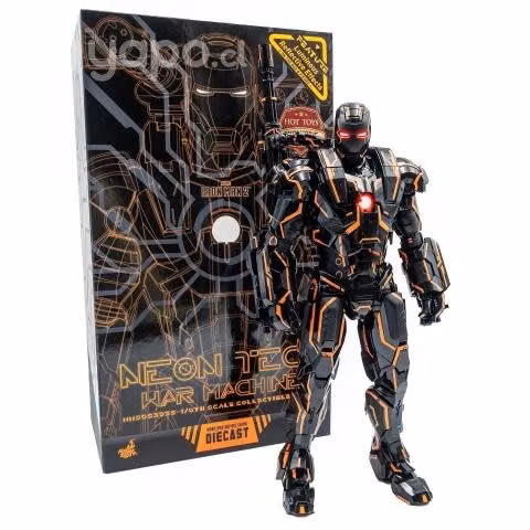 Hot toys war machine die cast neon tech