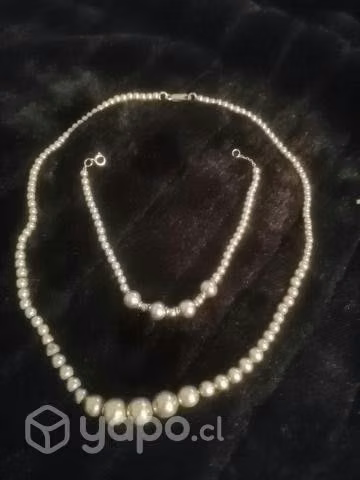 Collar y pulsera plata 925