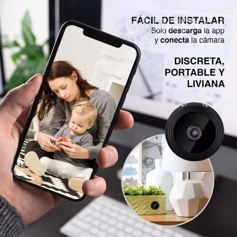 Cámara mini espía Wi Fi redonda