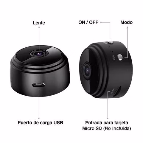 Cámara mini espía Wi Fi redonda