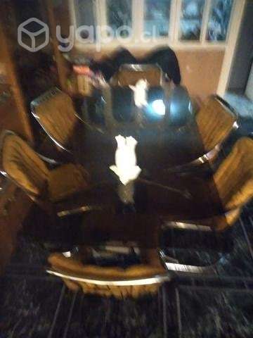 Comedor de cristal 8 sillas - Imagen 2