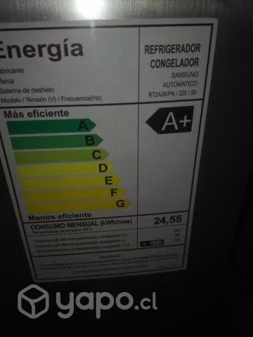 Refrigerador samsung 2 puertas automatico