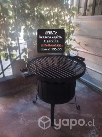 Braseros artesanales y parrilla