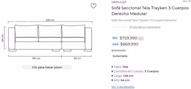 Sillón Seccional Derecho - Imagen 2