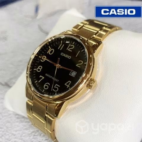Reloj casio mtpv002g-1b dorado nuevos